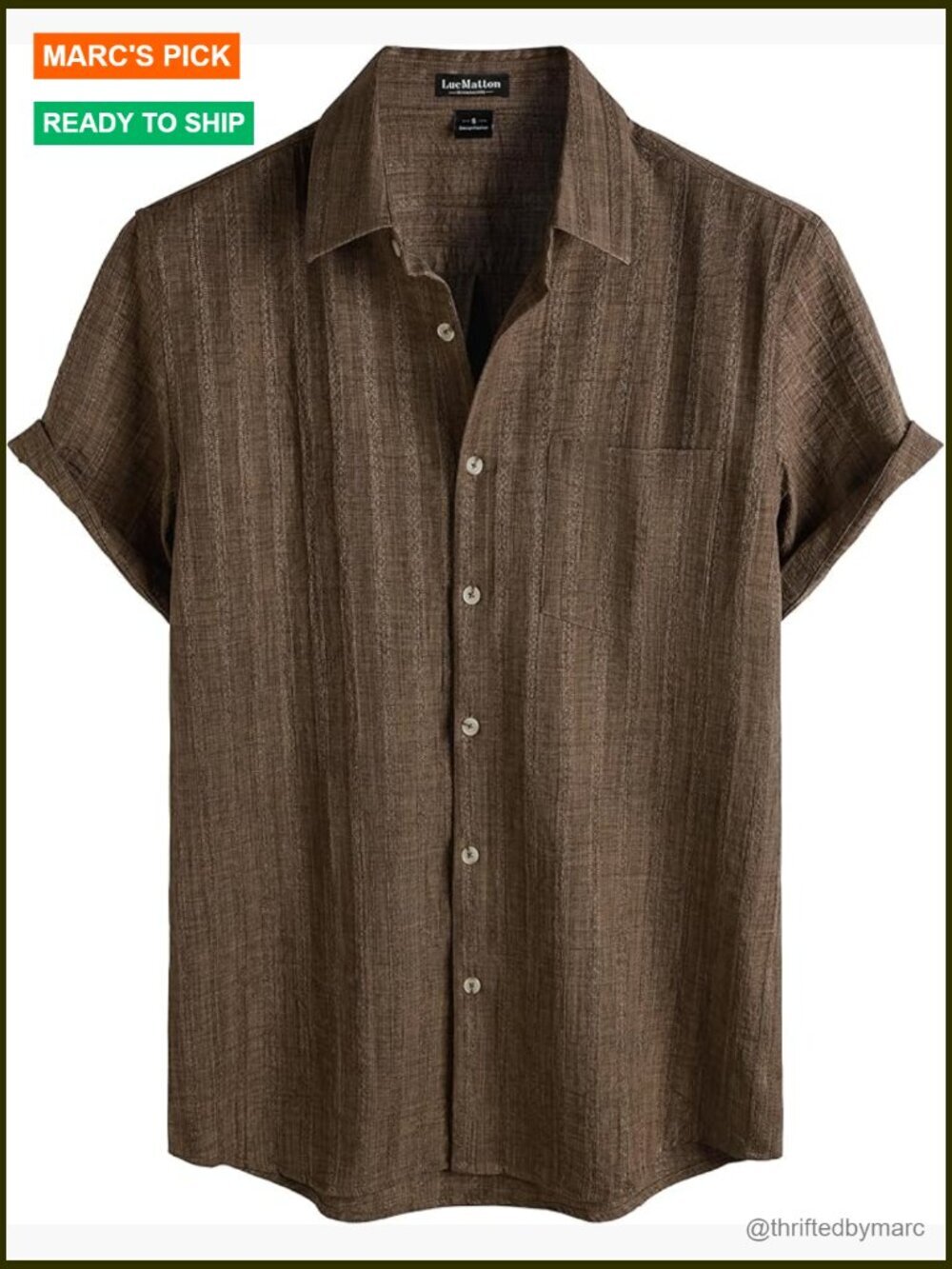 Vintage Bohemian Short Sleeve Button Down Shirt Casual Regular Fit Striped